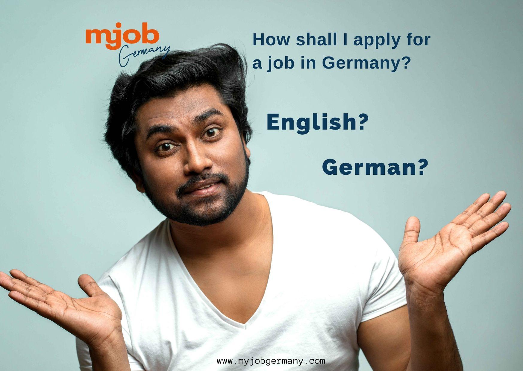 english speaking, apply english or german deutsch